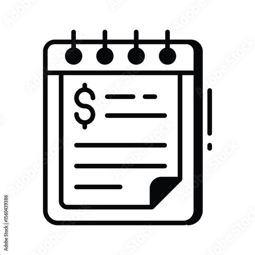 An editable glyph icon of structured investment plan