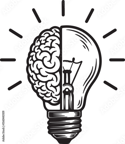 Illuminating Ideas Brainpower and Bright Lightbulb Synergy