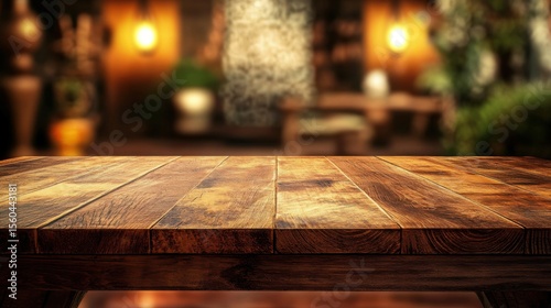 Wallpaper Mural Rustic Wooden Tabletop in Warm Setting. Torontodigital.ca