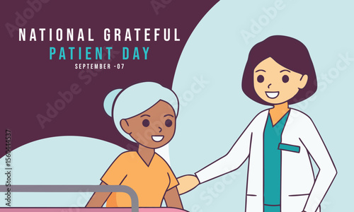 National Grateful Patient Day. Concept Design Background.