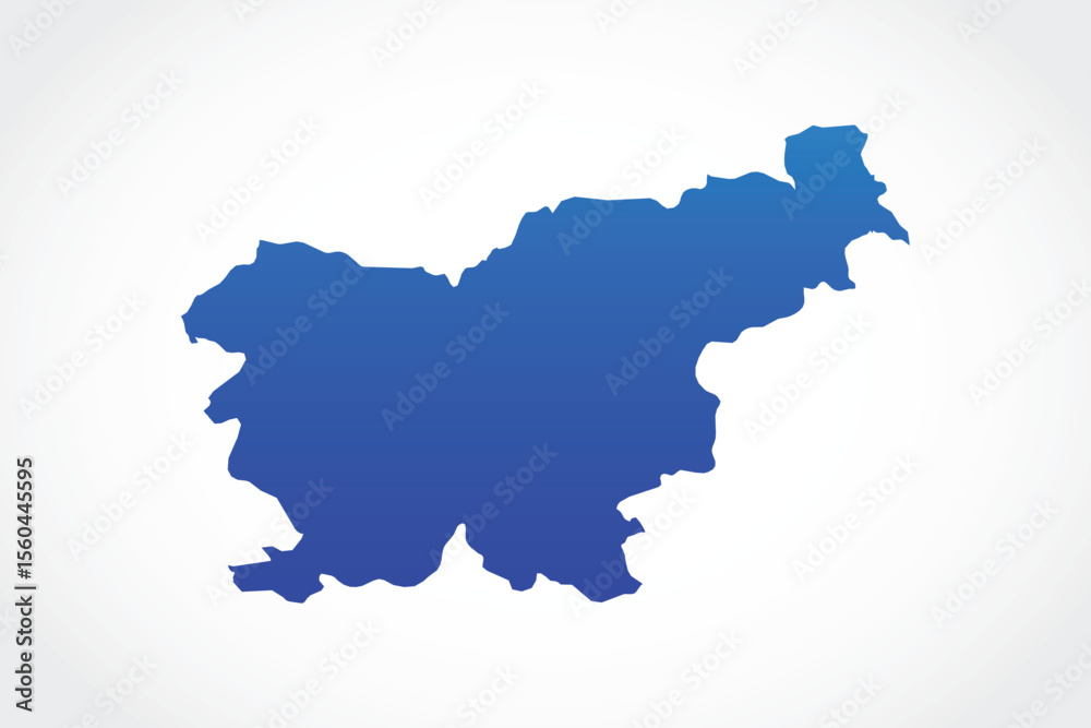 Fototapeta premium Vector graphic artwork suitable for print and web containing flat detailed map of SLOVENIA