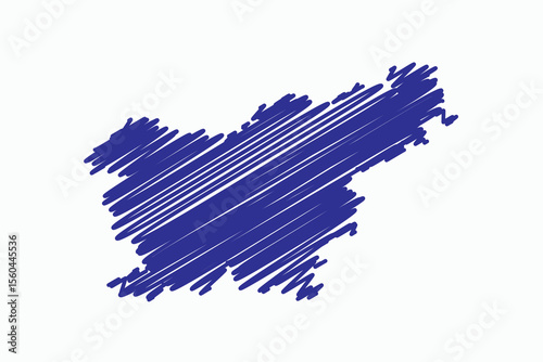 Vector graphic artwork suitable for print and web containing flat detailed map of SLOVENIA