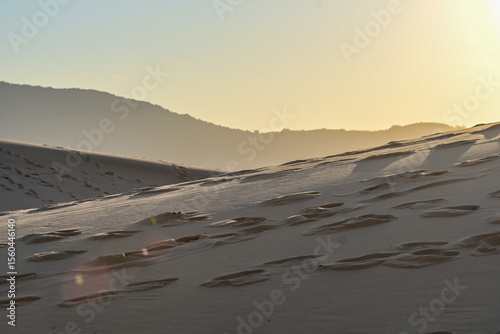sunset on the dunes of joaquina beach florianopolis santa catarina brazil