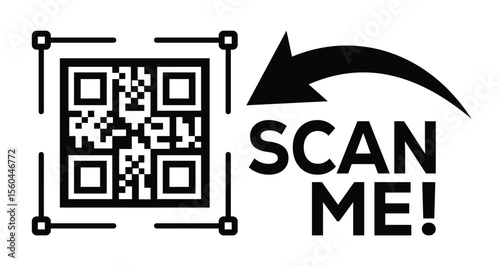 Scan QR code icon. Digital scanning qr code. QR code scan for smartphone. QR code for payment. Scan QR code symbol