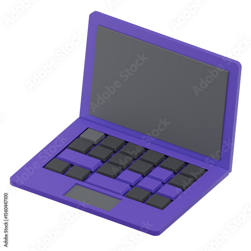 3D Render Isometric Laptop Vector