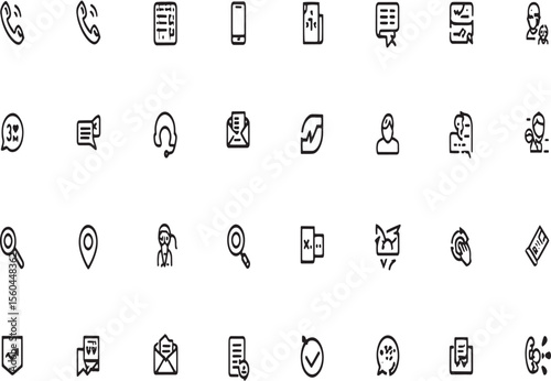 Customer Service Icon Set Support, Communication & Feedback Icons