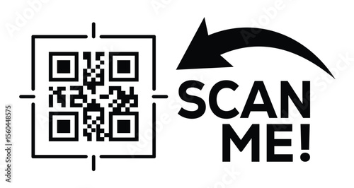 Scan QR code icon. Digital scanning qr code. QR code scan for smartphone. QR code for payment. Scan QR code symbol