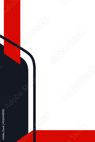 Background with frame design concept of abstract shapes isolated on white background - vector illustration
