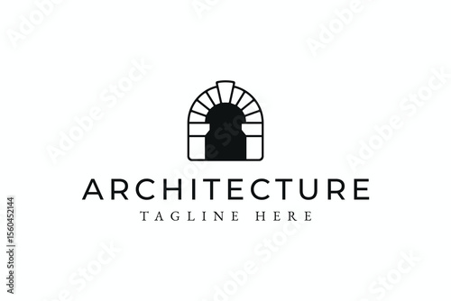 Classic Keystone line art Logo