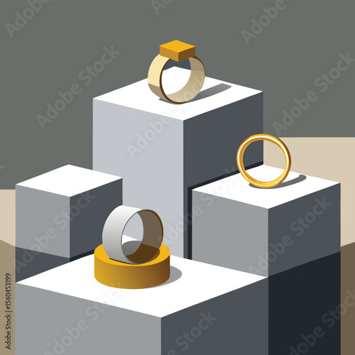 wedding rings in a box