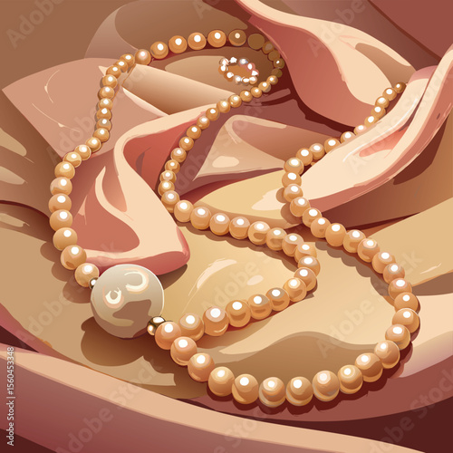 pearl necklace and earrings