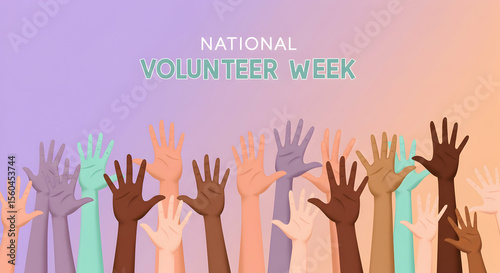 National Volunteer Week Hands Raised