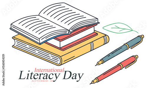 International Literacy Day.  Literacy Concept Design.