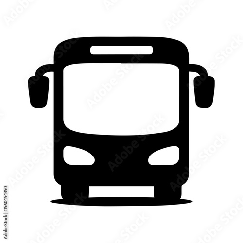 Bus symbol bus stop sign symbol vector icon isolated on white