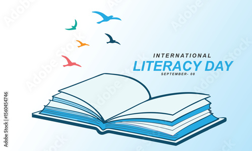International Literacy Day.  Literacy Concept Design.