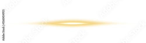 Glowing horizontal gold light line with radiant shine and beam effect
