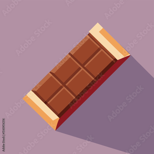 chocolate bar on white background
