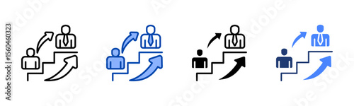 Succession Planning icon set multiple style collection
