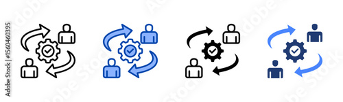 Change Management icon set multiple style collection