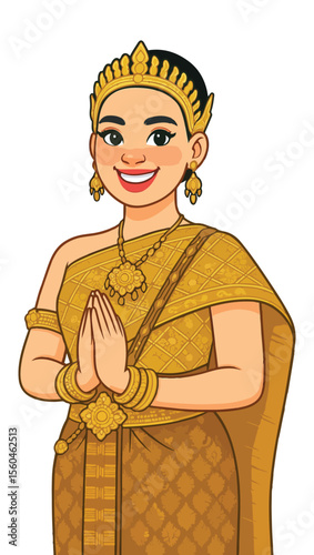 Traditional Khmer woman, Khmer Culture, Pchum Ben Day, Khmer New Year, Cambodia Water Festival