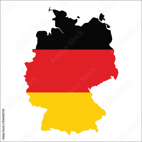 Ilustration vector graphic of  germany map with flag