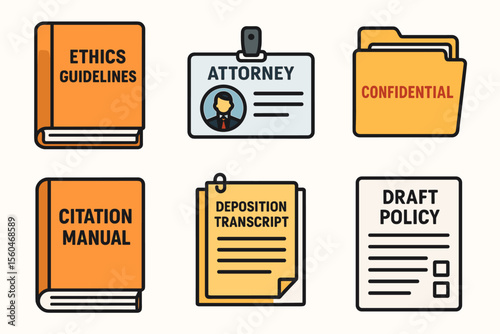 Legal documents and tools: ethics, attorney id, confidential files, citation manual, deposition transcript, draft policy
