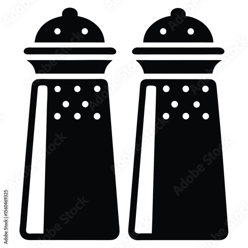 Classic Salt and Pepper Shaker Set Elegant Black Silhouette Design for Kitchen Decor