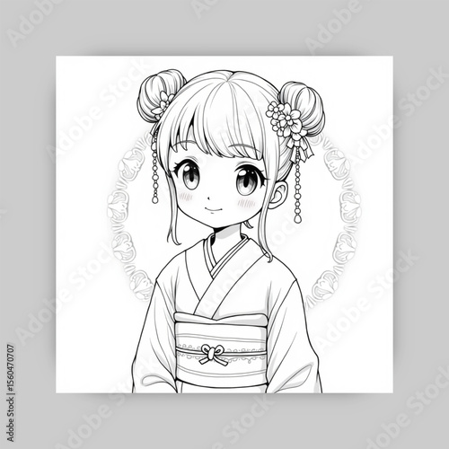Ai genarate anime black and white