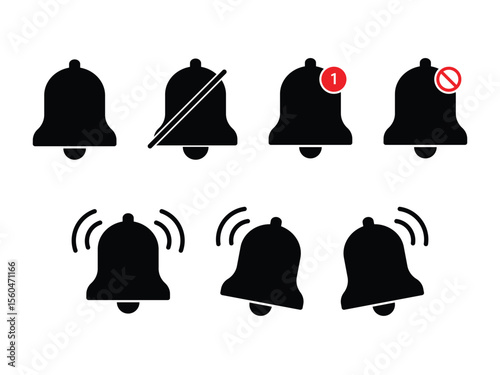 Notification Bell Icon Set