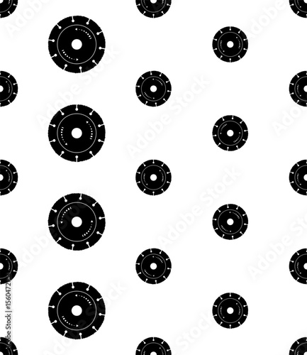 Circular Saw Disk Icon Seamless Pattern M_2208003