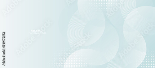 Wallpaper Mural Abstract minimal geometric circle soft lines background. Modern white circle lines pattern. Futuristic technology concept. Torontodigital.ca