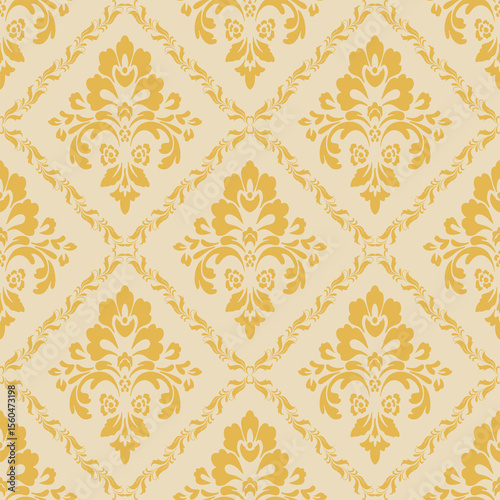 Elegant Damask Seamless Pattern. Vector design for Wallpaper, Fabric, Branding, Packaging, Invitations, Wedding, Home Decor Design