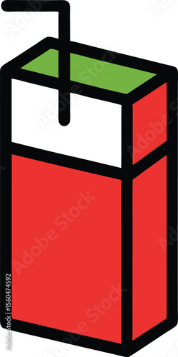 vector icon of a milk carton floating in the air | Premium AI-generated 