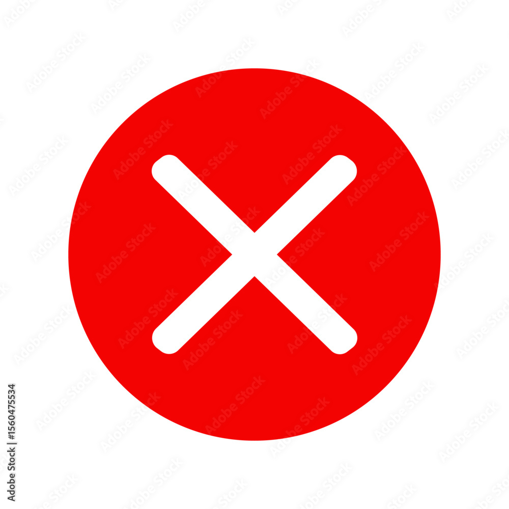 Obraz premium Cross mark icon vector design. Wrong symbol illustration. Incorrect sign. Red wrong sign.