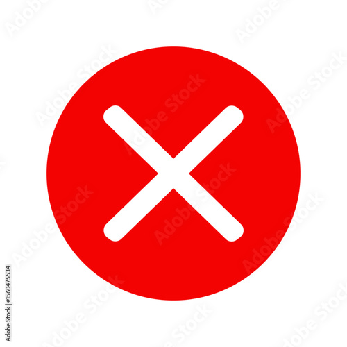 Cross mark icon vector design. Wrong symbol illustration. Incorrect sign. Red wrong sign.