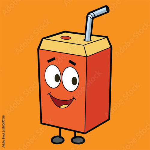 Cartoon vector icon of a milk carton floating in the air | Premium AI-generated 