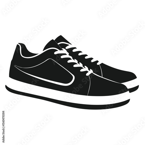Stylish Black Sneakers Comfortable Footwear for Everyday Wear and Athletic Activities