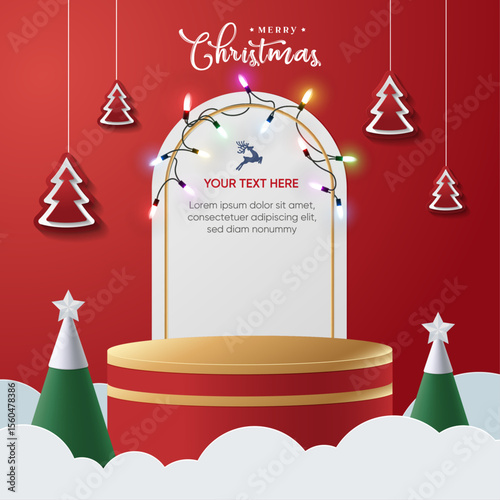 Vector merry christmas design background. It can be used for new year discounts with the platforms.