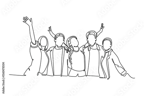 Student Exchange Programs. University Student Life concept. Single line draw design. Vector graphic illustration