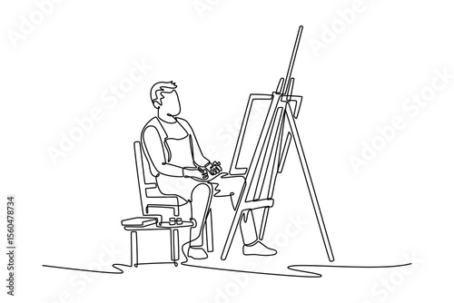Student Exchange Programs. University Student Life concept. Single line draw design. Vector graphic illustration