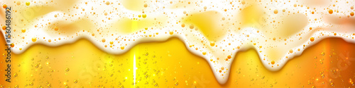 Beer background vector realistic border image