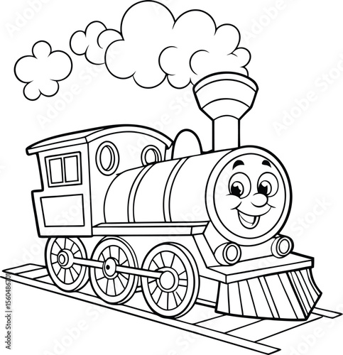 Cute Cartoon Vehicles Coloring Book Pages