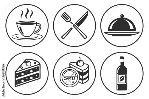 set of food icons