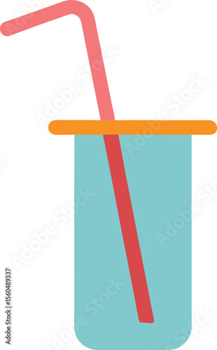 Drinking Straw Vector Stock Illustrations