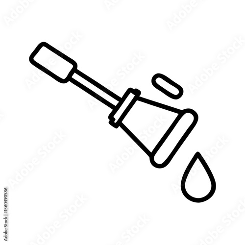 Oil dipstick with oil drop for vehicle maintenance and checks  