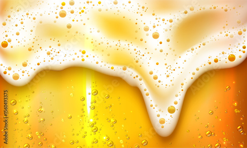 Beer background vector realistic border image