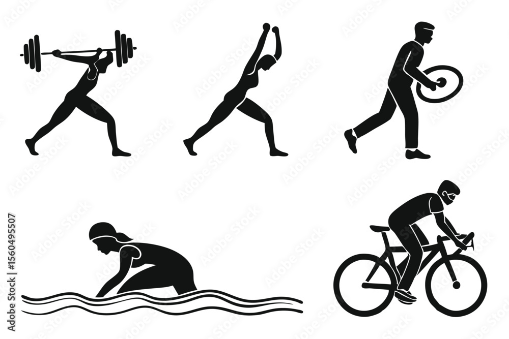 silhouette of a woman exercising silhouette of a woman exercising