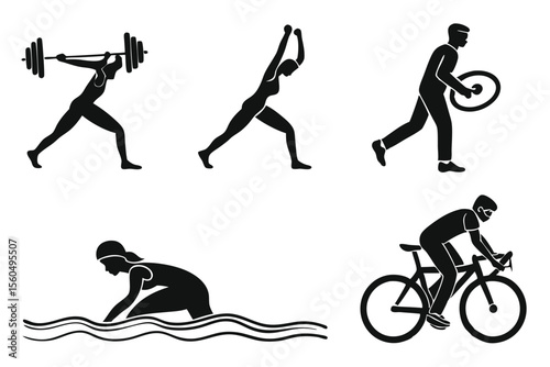 silhouette of a woman exercising