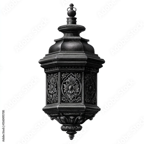 Vintage ornate lantern design with intricate details.