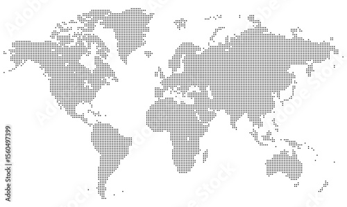 Squire form dotted international map blends technological know how and digital layout. Ideal for infographics, education, and enterprise networks throughout the planet.